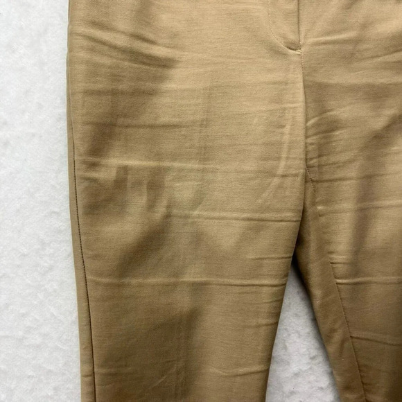 Van Heusen Studio Pants Women's Sz 4 Camel Brown Cropped Slim Fit Stretch Pocket - Picture 10 of 12